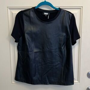 Women’s faux leather top